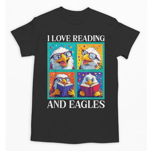 Eagle Love Reading And Eagles Child Book Lover Unisex T-Shirt - Bookorys CA