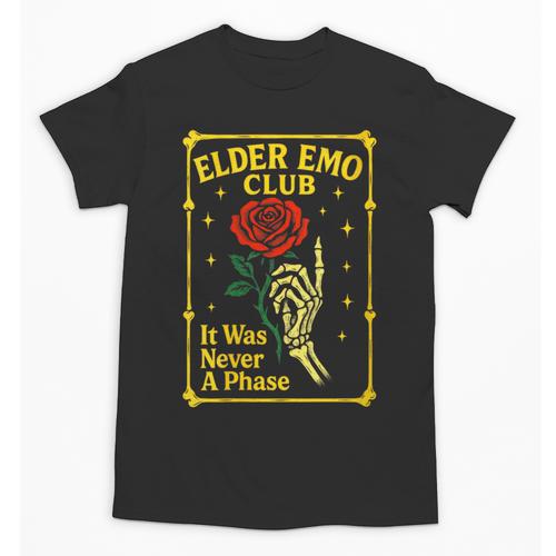 Elder Emo Club Emo Gothic Music Nostalgia Unisex T-Shirt - Figerry