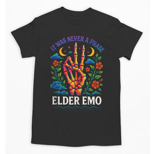 Elder Emo Nostalgia Skeleton Hand Unisex T-Shirt - Figerry