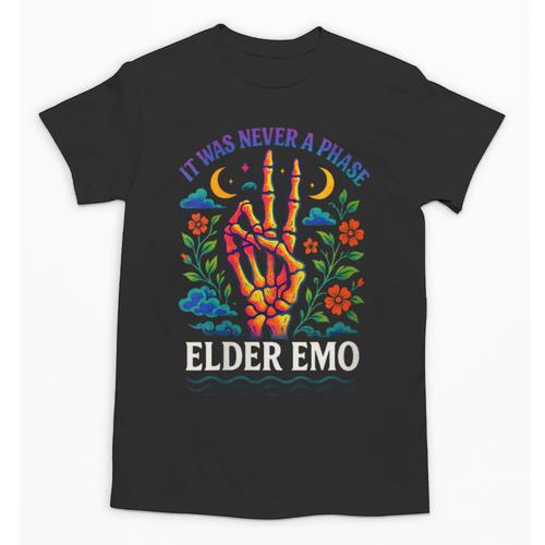 Elder Emo Nostalgia Skeleton Hand Unisex T-Shirt - Figerry