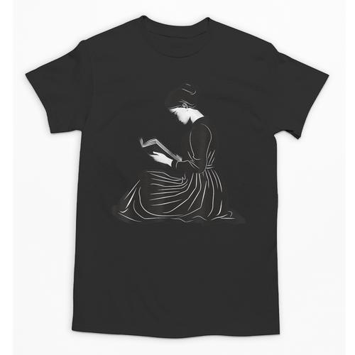 Emily Dickinson Reading A Book Unisex T-Shirt - Bookorys AU