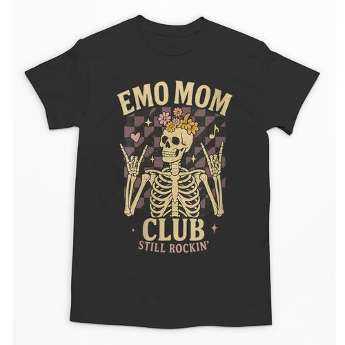 Emo Mom Club Still Rockin Skeleton Nostalgia Women Mother Unisex T-Shirt - Figerry