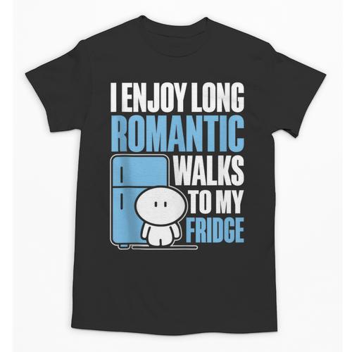 I Enjoy Long Romantic Walks To My Fridge Introvert Unisex T-Shirt - Raresse