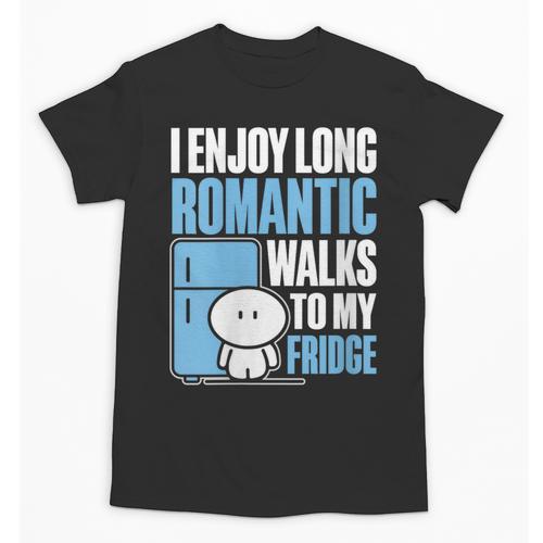 I Enjoy Long Romantic Walks To My Fridge Introvert Unisex T-Shirt - Raresse