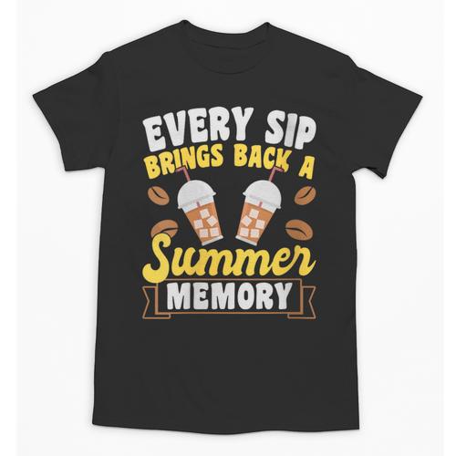 Every Sip Brings Back A Summer Memory Iced Coffee Unisex T-Shirt - Easessy