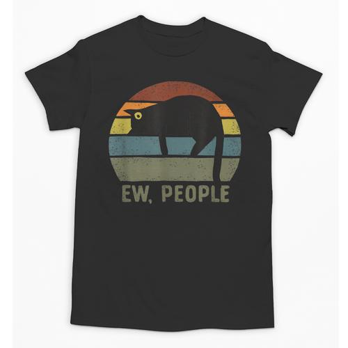 Ew People Cat Lazy Introvert Anti Social Unisex T-Shirt - Raresse