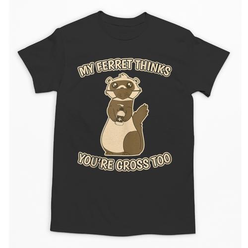 Ew People Ferret Saying Mask Introvert Ferrets Unisex T-Shirt - Raresse