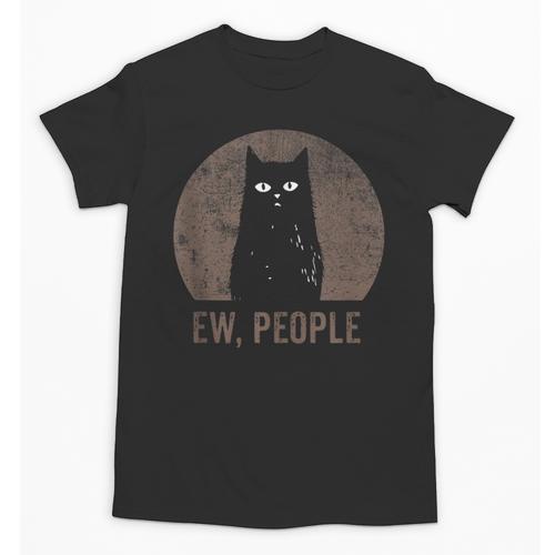 Ew People Introvert Cat Meow Cat Lover Men Women Kids Unisex T-Shirt - Raresse