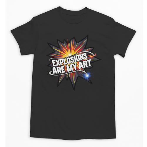 Explosions Are My Art Comic Book Boom Unisex T-Shirt - Bookorys UK