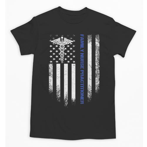 Family Nurse Practitioner Flag FNP Nursing Graduation Unisex T-Shirt - Best Gift Smart