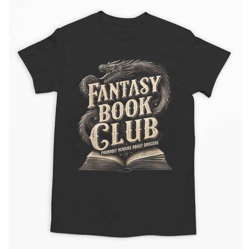 Fantasy Book Club Dragons For Women Men Or Kids Reading Unisex T-Shirt - Bookorys AU