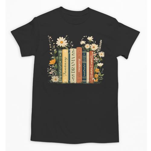 Fantasy Drama Tragedy Book Floral Subtle Unisex T-Shirt - Bookorys UK