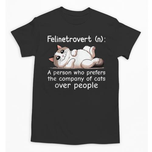 Felinetrovert Definition Cat Lover Introvert Humor Cats Unisex T-Shirt - Raresse