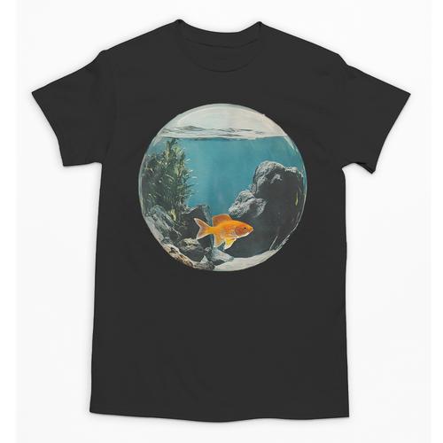 Fish Bowl Frutiger Aero Y2K Retro Vibes Unisex T-Shirt - Figerry