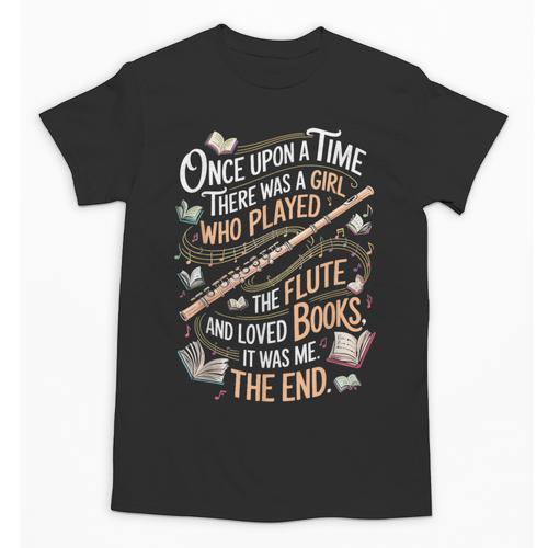 Flute And Books Marching Band Musician Flutist Flute Player Unisex T-Shirt - Bookorys