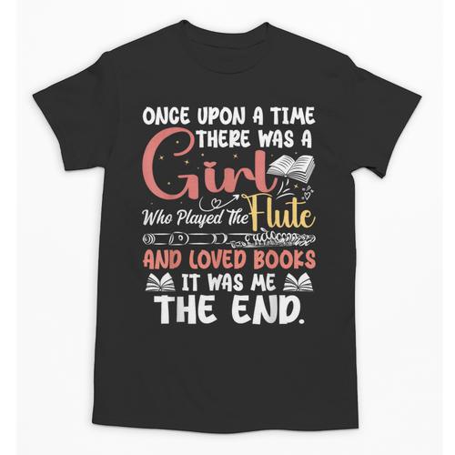 Flute Player Book Lover Flutist Marching Band Musician Flute Unisex T-Shirt - Bookorys
