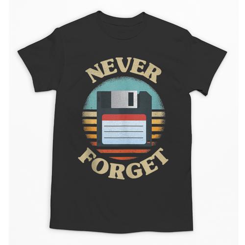 Never Forget Retro Diskette Nostalgia Vintage Unisex T-Shirt - Figerry