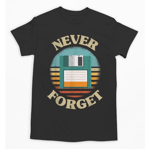 Never Forget Retro Diskette Nostalgia Vintage Unisex T-Shirt - Figerry