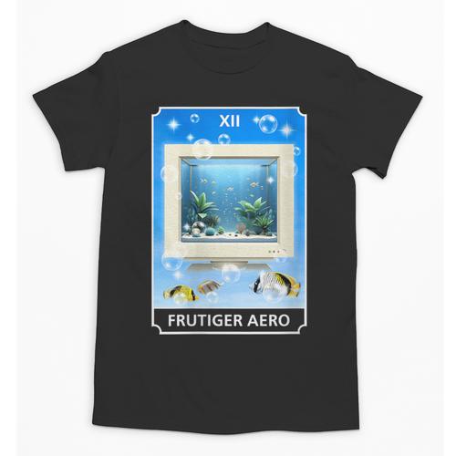 Frutiger Aero Aesthetic Tech Computer Aquarium Tarot Card Unisex T-Shirt - Figerry