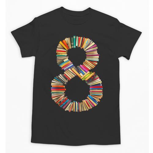 Fun 8th Birthday Books Themed 8 Years Old Boys Kids Girls Unisex T-Shirt - Bookorys CA
