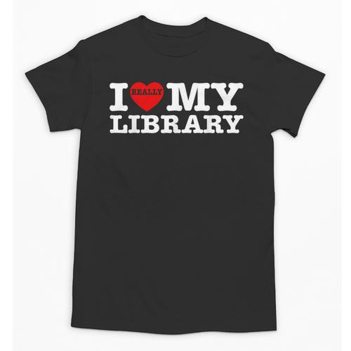 Fun I Love My Library Book Reader Bookworm Librarian Costume Unisex T-Shirt - Bookorys AU