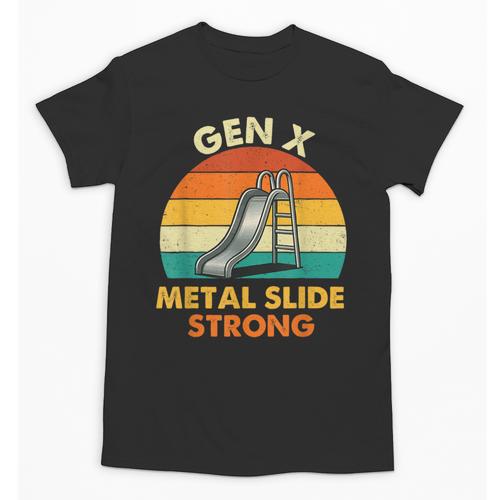 Gen X Slide Strong Generation X Gen Xer Nostalgia Unisex T-Shirt - Figerry