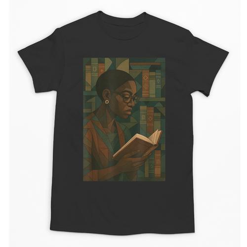 Geometric History Educated Women Teacher Book Melanin Unisex T-Shirt - Bookorys CA