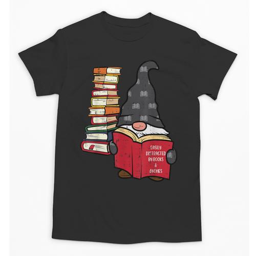 Gnome Read Reading Book Librarian Across America Women Kids Unisex T-Shirt - Bookorys
