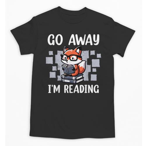 Go Away I'm Reading Book Reader Cute Fox Loves Books Unisex T-Shirt - Bookorys