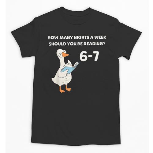Goose Reading 67 Six Seven Meme Teacher Book Lover Unisex T-Shirt - Bookorys AU