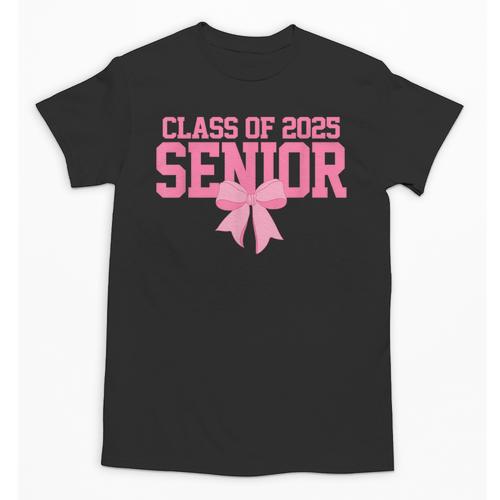 Graduate 2025 Class Of 2025 Senior Coquette Bow Graduation Unisex T-Shirt - Best Gift Smart