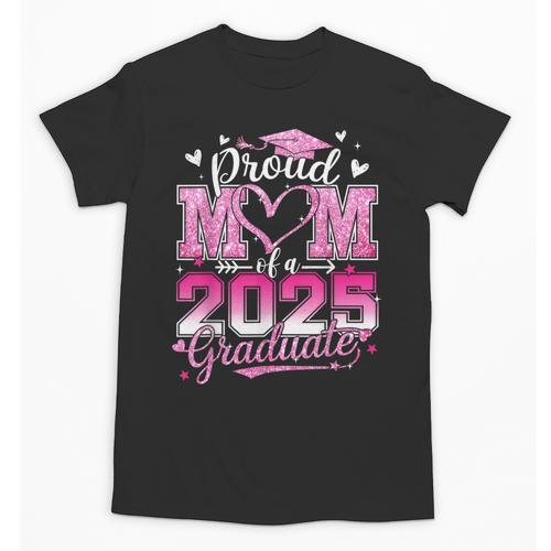 Graduation 2025 Proud Mom Of 2025 Graduate Floral Women Unisex T-Shirt - Best Gift Smart
