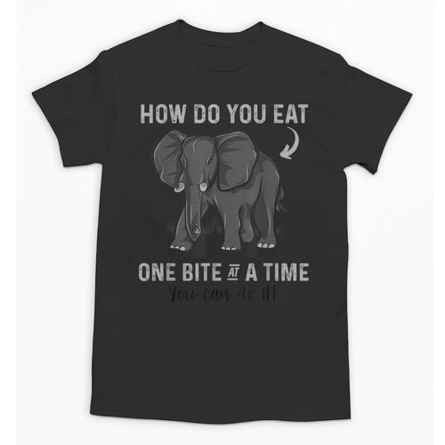 Graduation Apparel How To Eat Elephant One Bite At A Time Unisex T-Shirt - Best Gift Smart