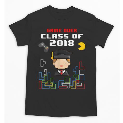 Graduation Class Of 2018 Game Over 8-Bit Gamer Unisex T-Shirt - Best Gift Smart