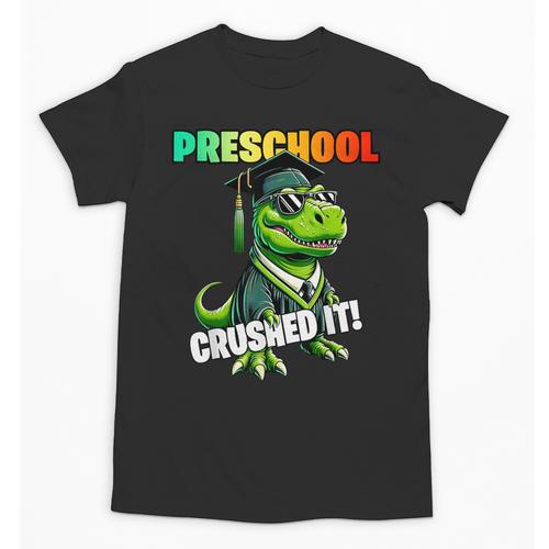 Graduation Preschool Dinosaur T Rex Crushed It Boys Grad Unisex T-Shirt - Best Gift Smart
