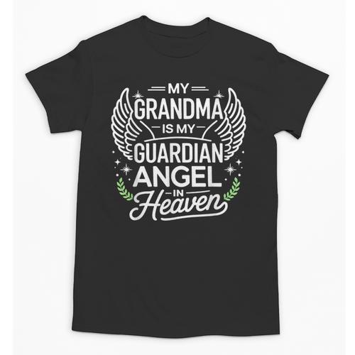 My Grandma Is My Guardian Angel In Heaven Memory Memorial Unisex T-Shirt - Easessy