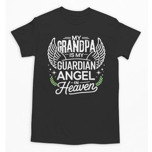 My Grandpa Is My Guardian Angel In Heaven Memory Memorial Unisex T-Shirt - Easessy