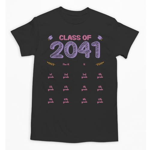 Grow With Me Graduation First Day Of School Class Of 2041 Unisex T-Shirt - Best Gift Smart