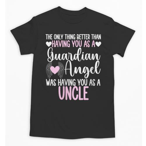 Guardian Angel Memorial In Memory Of Uncle Niece Nephew Unisex T-Shirt - Easessy