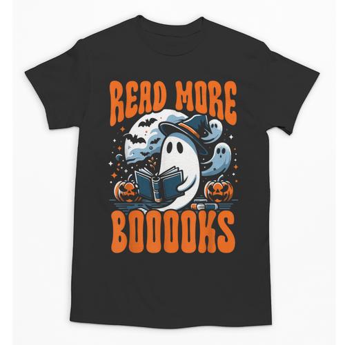 Halloween Book Lover Ghost Boo Pun Read More Boooks Unisex T-Shirt - Bookorys
