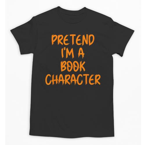 Halloween Pretend I'm Book Character Costume Lazy Adult Kids Unisex T-Shirt - Bookorys