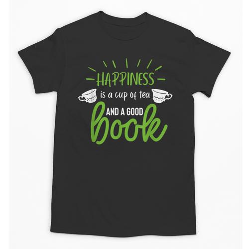 Happiness Is a Cup Of Tea And a Good Book Unisex T-Shirt - Bookorys CA
