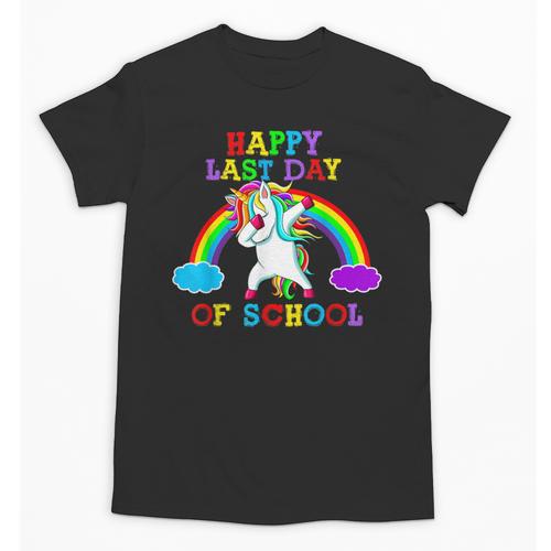 Happy Last Day Of School Teacher Student Graduation Unicorn Unisex T-Shirt - Best Gift Smart