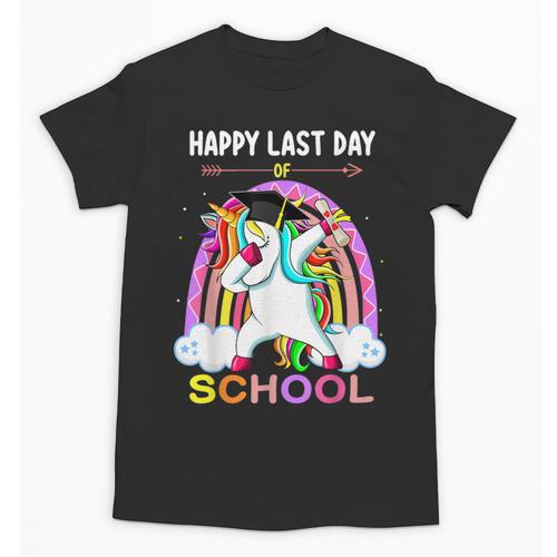 Happy Last Days Of School Graduation Class 2022 Unicorn Girl Unisex T-Shirt - Best Gift Smart