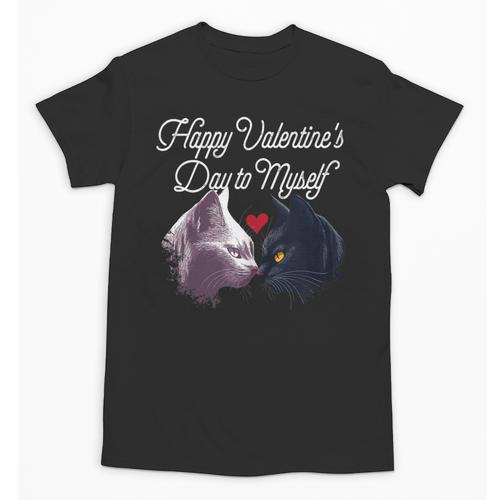 Happy Valentines Day Self Introvert Humor Antisocial Unisex T-Shirt - Raresse