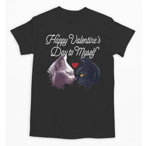Happy Valentines Day Self Introvert Humor Antisocial Unisex T-Shirt - Raresse