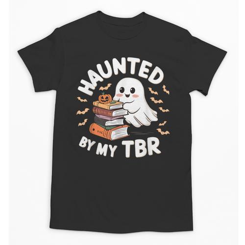 Haunted By My TBR Cute Ghost Book Reading Teacher Halloween Unisex T-Shirt - Bookorys