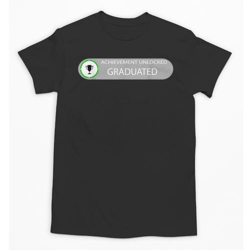 High School Or College Graduation Achievement Unlocked Unisex T-Shirt - Best Gift Smart