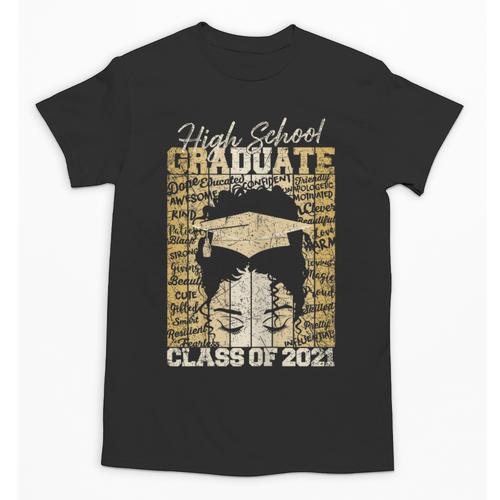 High School Graduate Queen Class Of 2021 Graduation Unisex T-Shirt - Best Gift Smart