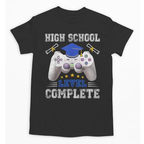 High School Level Complete Class Of 2025 Graduation Unisex T-Shirt - Best Gift Smart